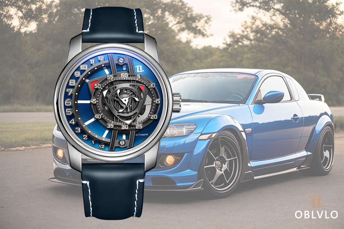 OBLVLO JM ROTOR Watch Series Tribute to Classic legends Mazda RX8 Rota