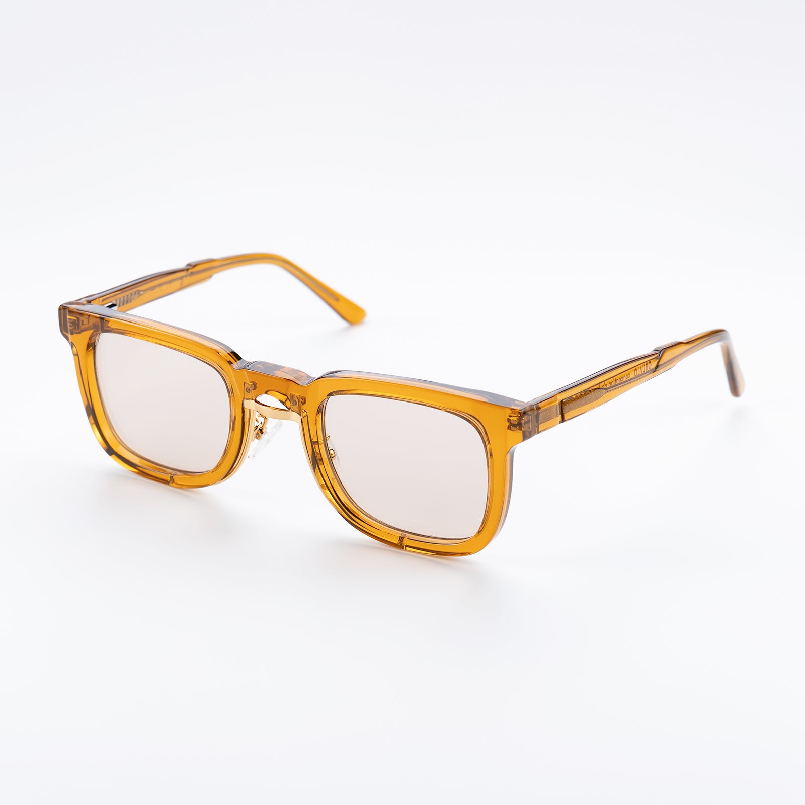 OBLVLO OBL-903-G: Fashion Orange Square Polarized Sunglasses  display picture 3