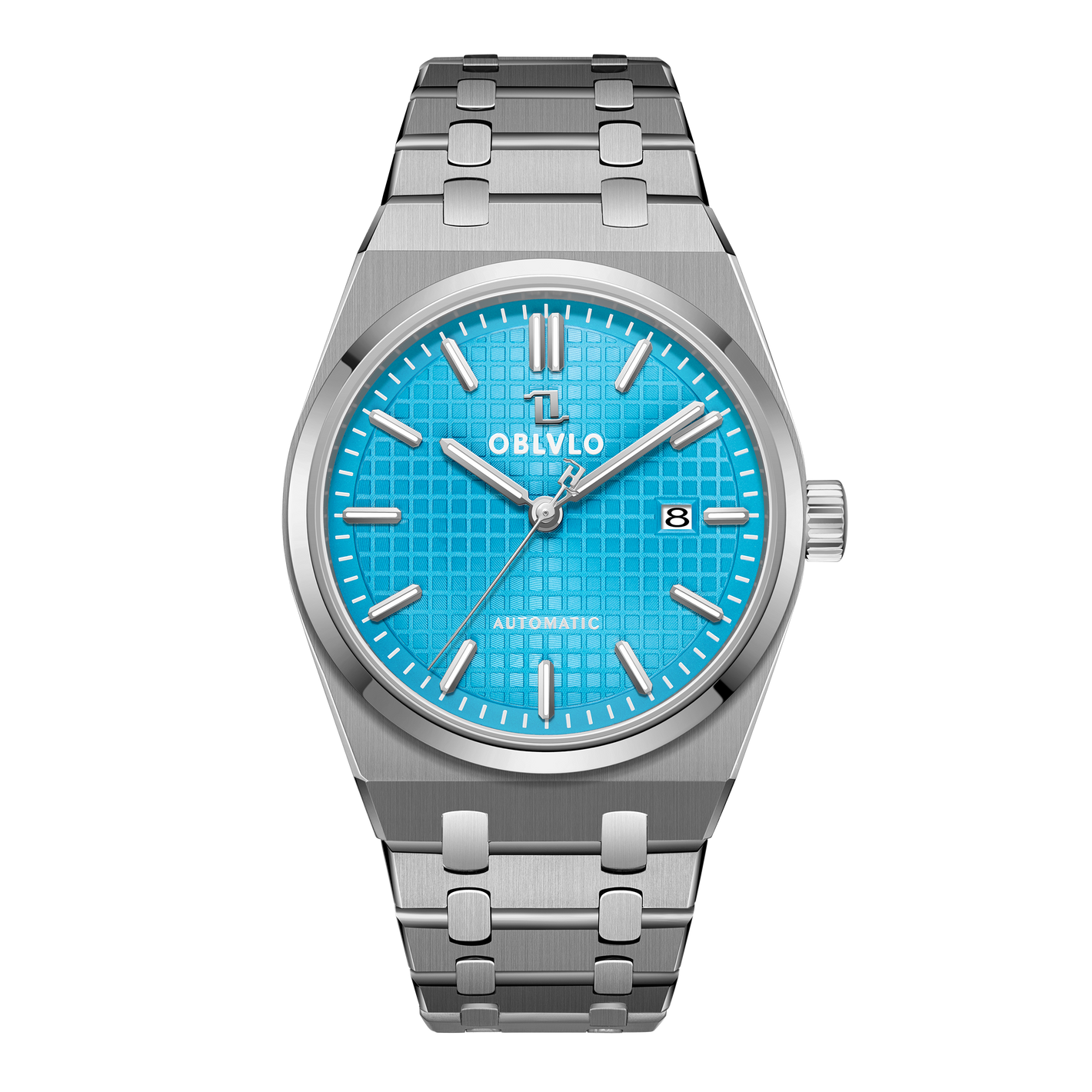Best Affordable Mens Vintage Dress Sky Blue Dial Automatic Watches - OBLVLO TM-SIM