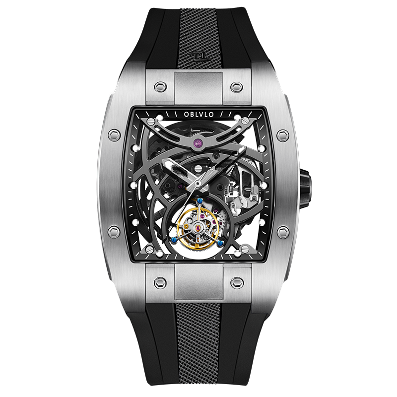 Best Luxury Skeleton Flying Tourbillon Movement Watches for men - Oblvlo EM-RT YBBB