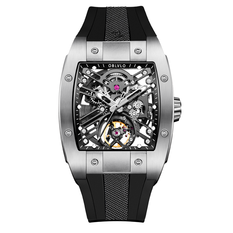 Mens Cool Luxury Skeleton Mechanical Automatic Sport Watches - Oblvlo EM-ST SBSB