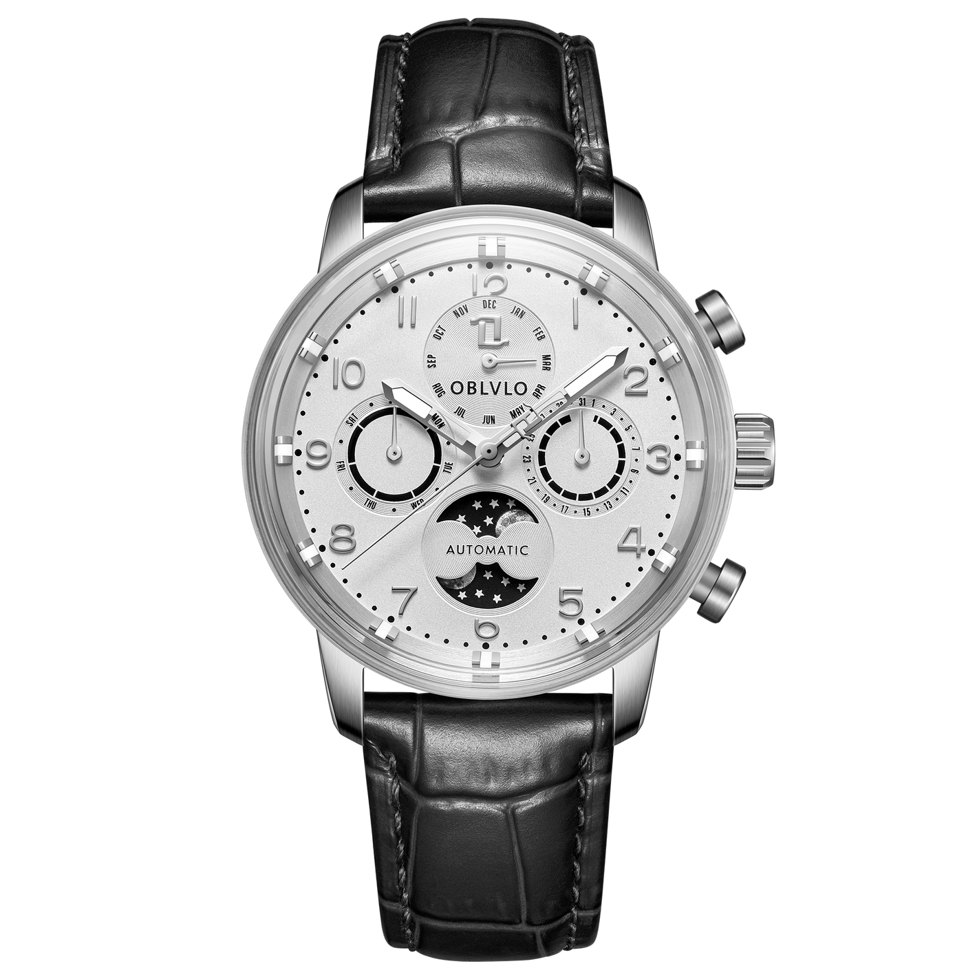Best Luxury OBLVLO IM MUT-MP Moon Phase Style Automatic Watch for Men
