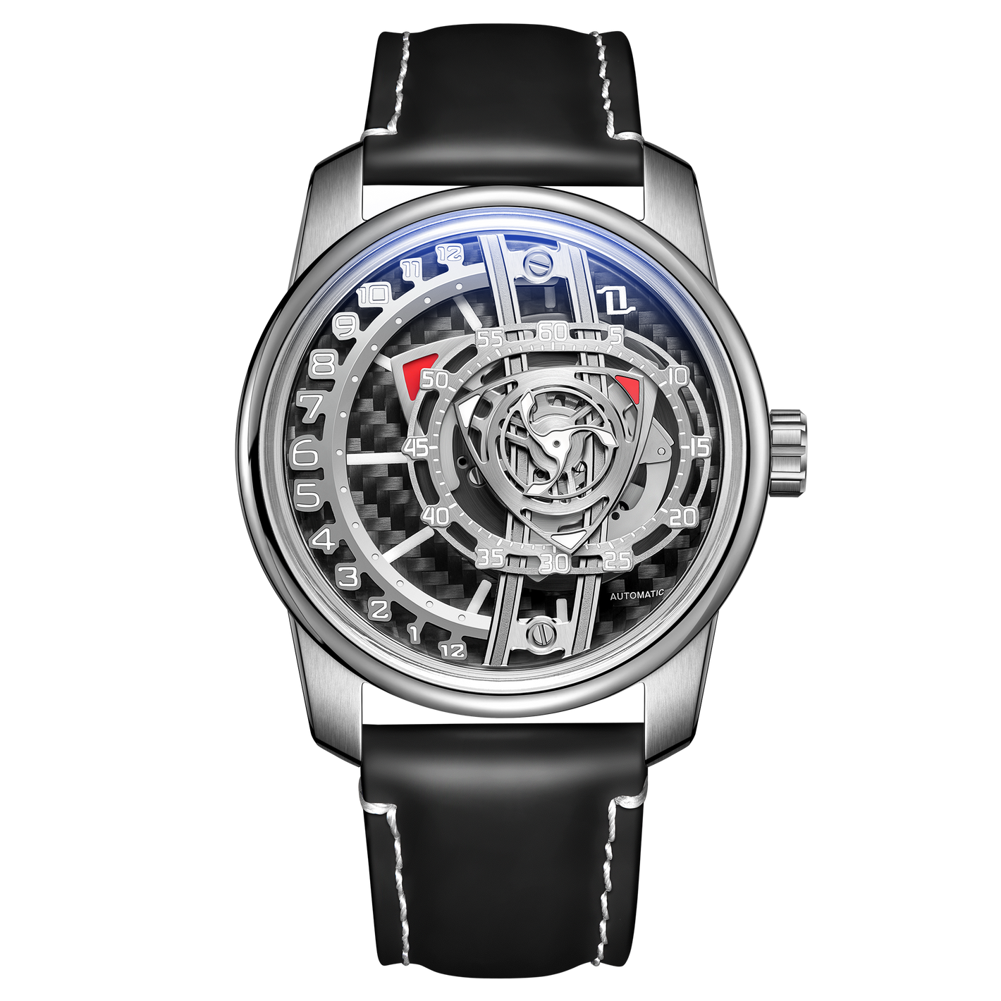 Best Unique Luxury Men's Carbon Fiber Automatic Skeleton Watch - OBLVLO JM ROTOR Series