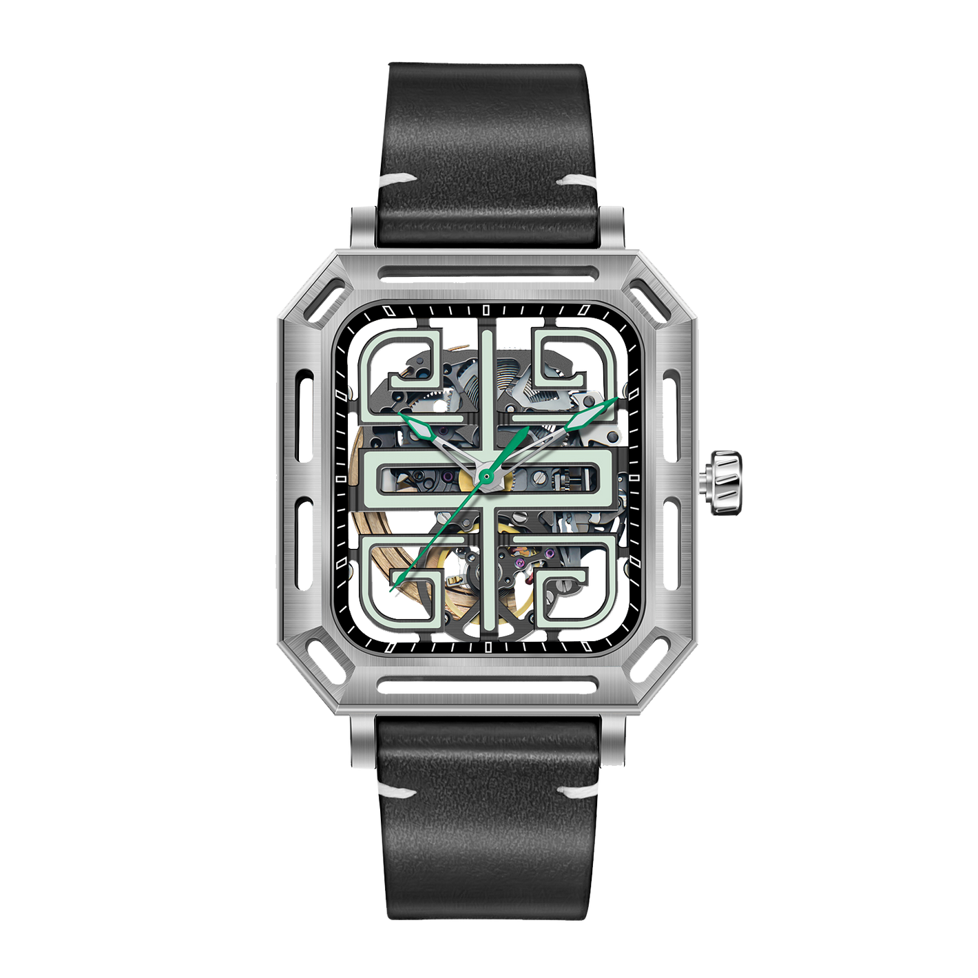 Luxury Unique Skeleton Watches For Men's -  Oblvlo Designer FK YSBK Series Watch