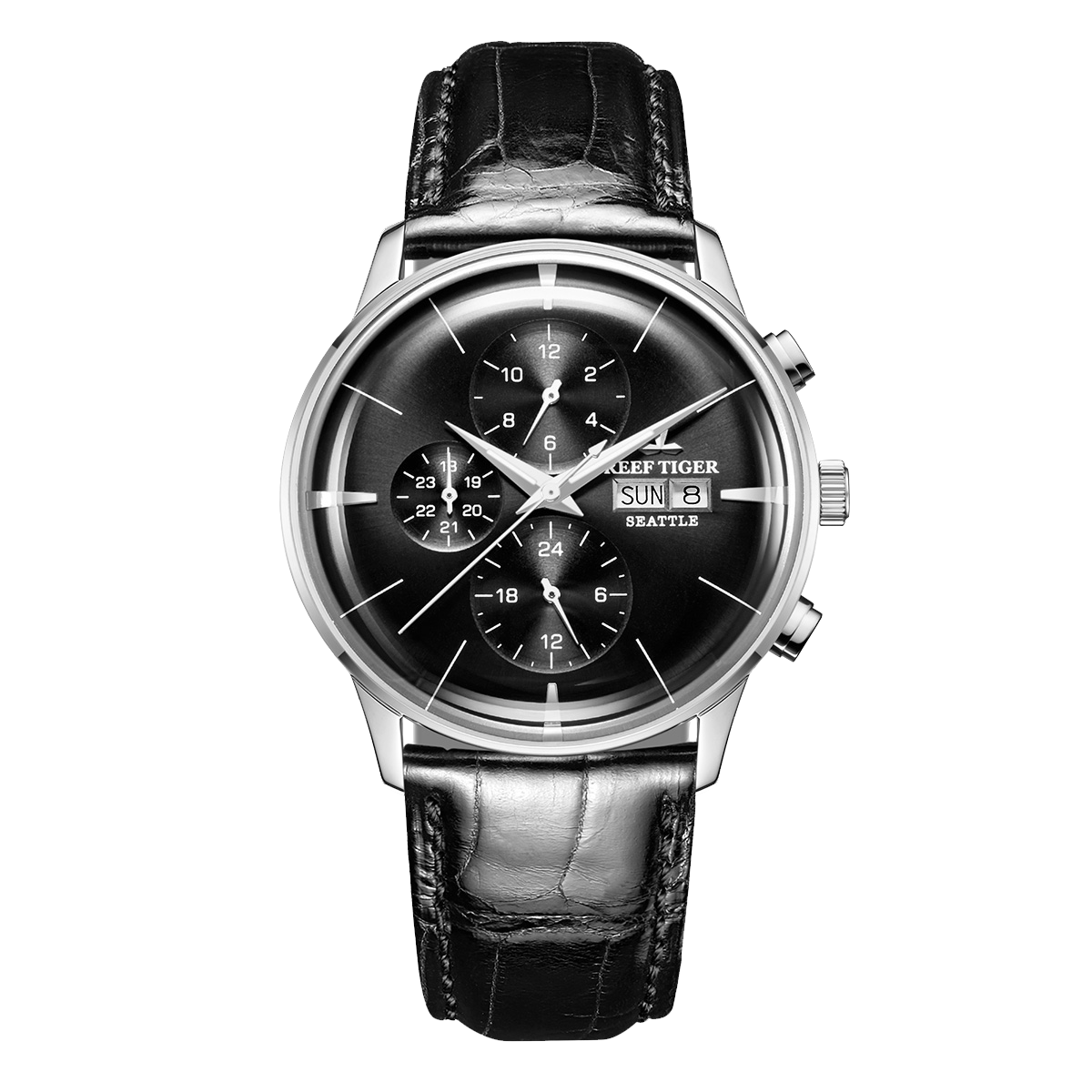 Luxury Reef Tiger Seattle Chiefs Classic Chronographs Automatic Dress Watches for Men