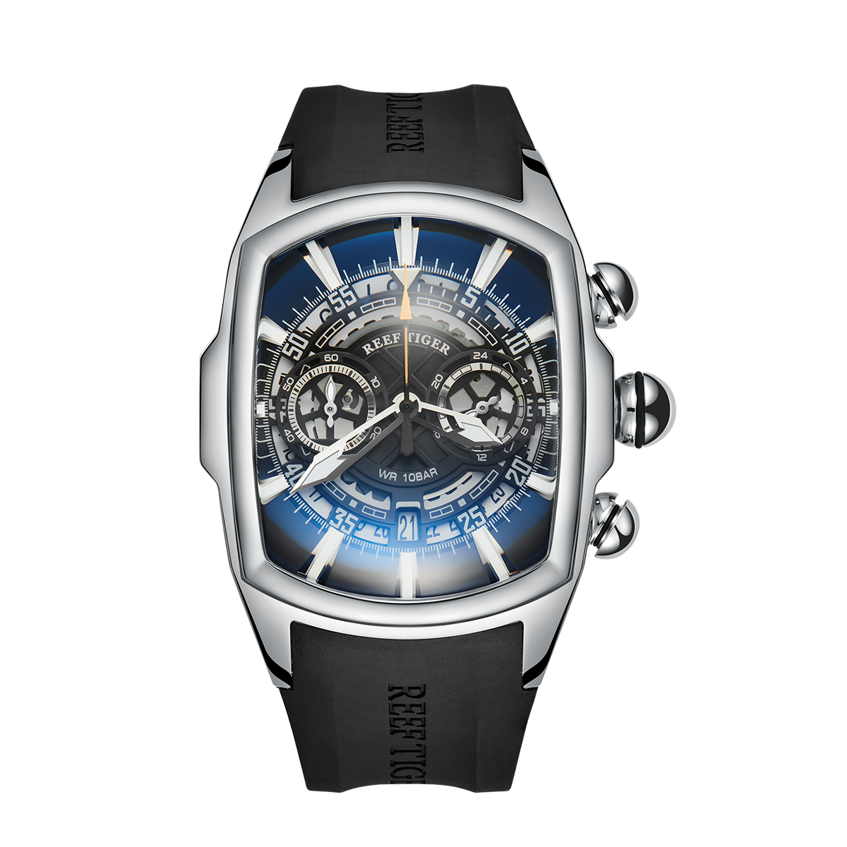 Luxus-Chronographen-Sportuhren von Reef Tiger Aurora Tank VK für Herren