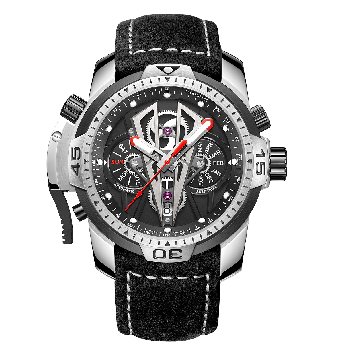 Reef Tiger Aurora Concept 2 Luxury Military Automatic Sports Wristwatches for Men