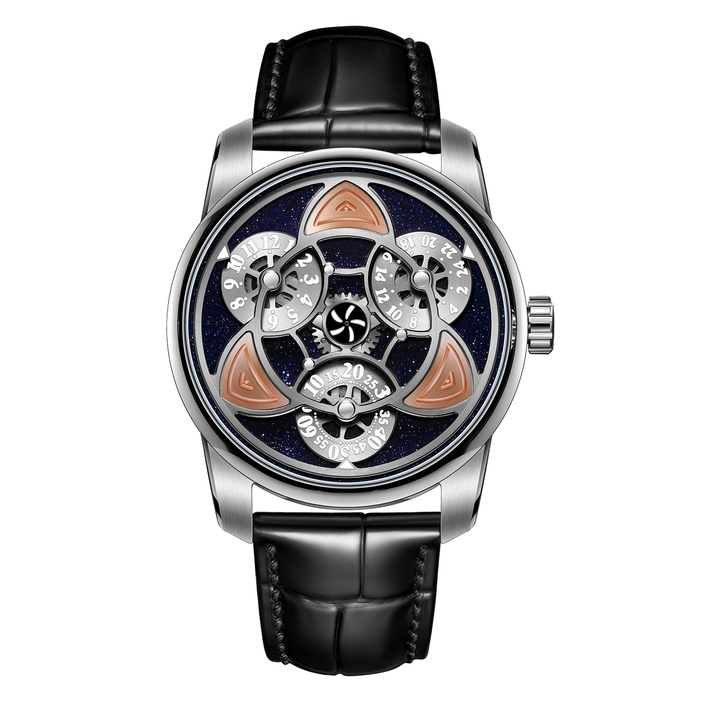 Oblvlo SK-AN YBB - Affordable Luxury Unique Automatic Skeleton Watches Under $1000