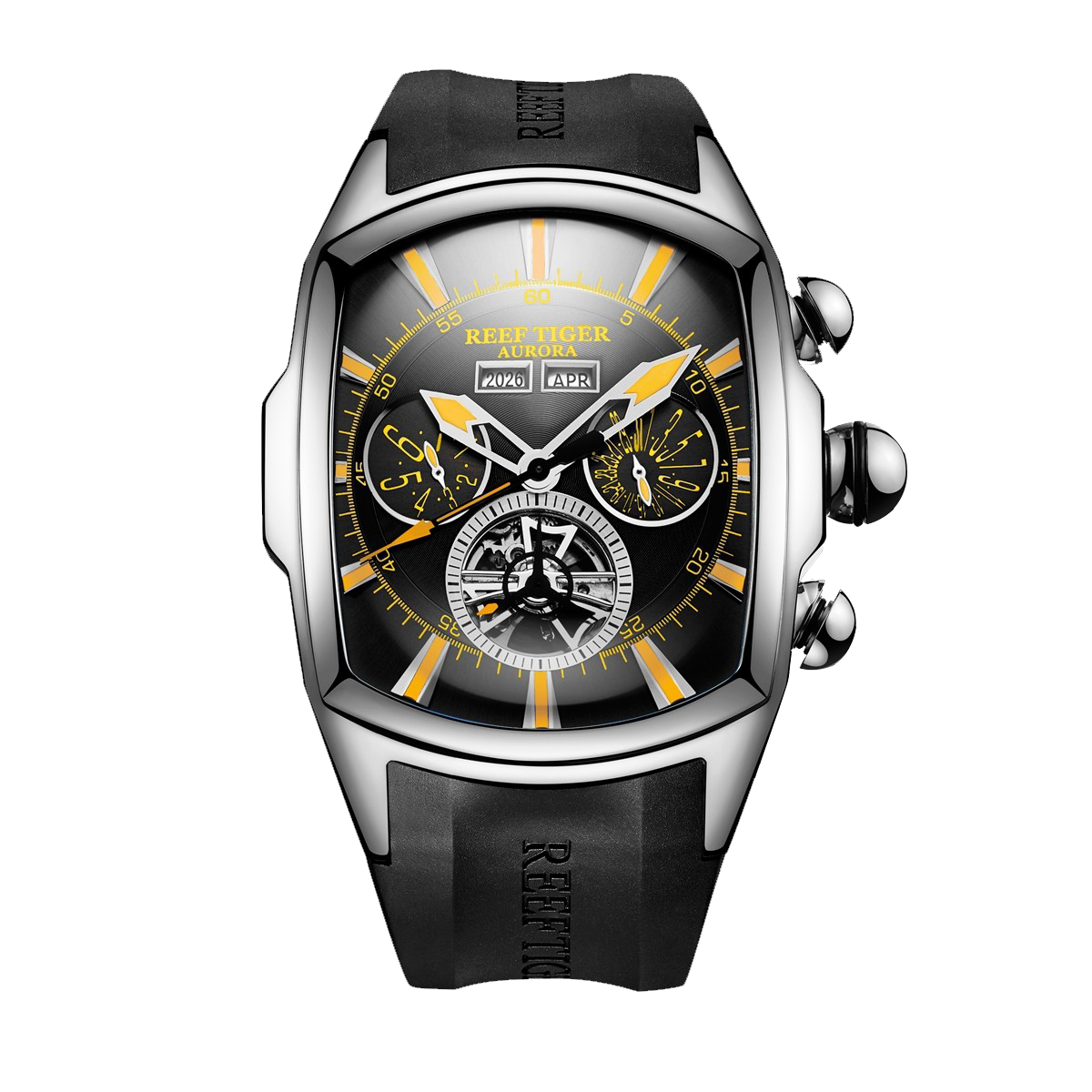 Affordable Reef Tiger Aurora Tank II Best Mens Automatic Sports Military Watch