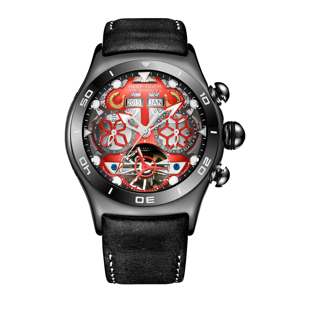 Luxury Reef Tiger Aurora Air Bubbles Mens Unique Automatic