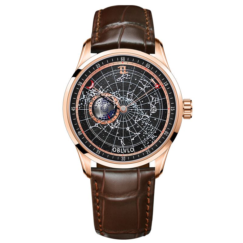 Luxury Classic Constellation Automatic Rose Gold Watches - Oblvlo GC-SW RBRR