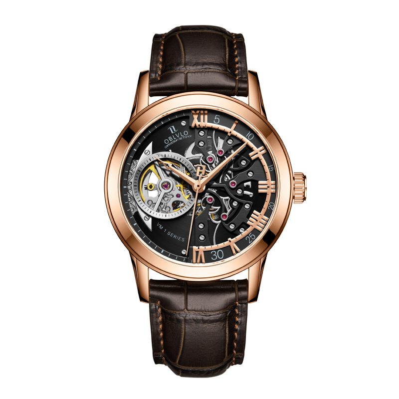 Best Luxury Men's Rose Gold Automatic Skeleton Watches For Sale