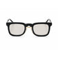 OBLVLO OBL-903-B: Luxuriöse schwarze Acetat-Sonnenbrille, 400 UV-Schutz, quadratische braune Gläser, Unisex-Fashion-Sonnenbrille