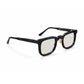 OBLVLO OBL-903-B: Luxuriöse schwarze Acetat-Sonnenbrille, 400 UV-Schutz, quadratische braune Gläser, Unisex-Fashion-Sonnenbrille