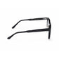 OBLVLO OBL-903-B: Luxuriöse schwarze Acetat-Sonnenbrille, 400 UV-Schutz, quadratische braune Gläser, Unisex-Fashion-Sonnenbrille