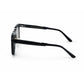 OBLVLO OBL-903-B: Luxuriöse schwarze Acetat-Sonnenbrille, 400 UV-Schutz, quadratische braune Gläser, Unisex-Fashion-Sonnenbrille