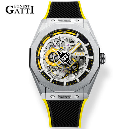 Bonest Gatti BG7601-A4 Men's Sport Automatic Skeleton Watch - Best Quality