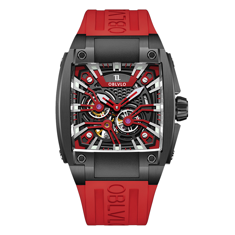 Luxury Square Mechanical Automatic Skeleton Watches - Oblvlo GM-BEBE Series