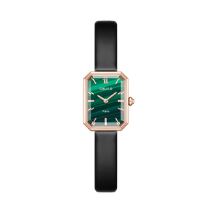 Best Oblvlo LW Series Vintage Malachite Green Quartz Watches For Women