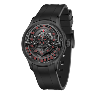 Affordable Luxury All Black OBLVLO BLM ROTOR Unique Rotary Engine Automatic Watches