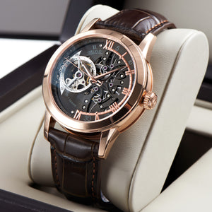 Best Luxury Men's Rose Gold Automatic Skeleton Watches For Sale