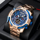 Luxury Reef Tiger Aurora Transformers Rose Gold Military Automatic Wrist Watches For Men