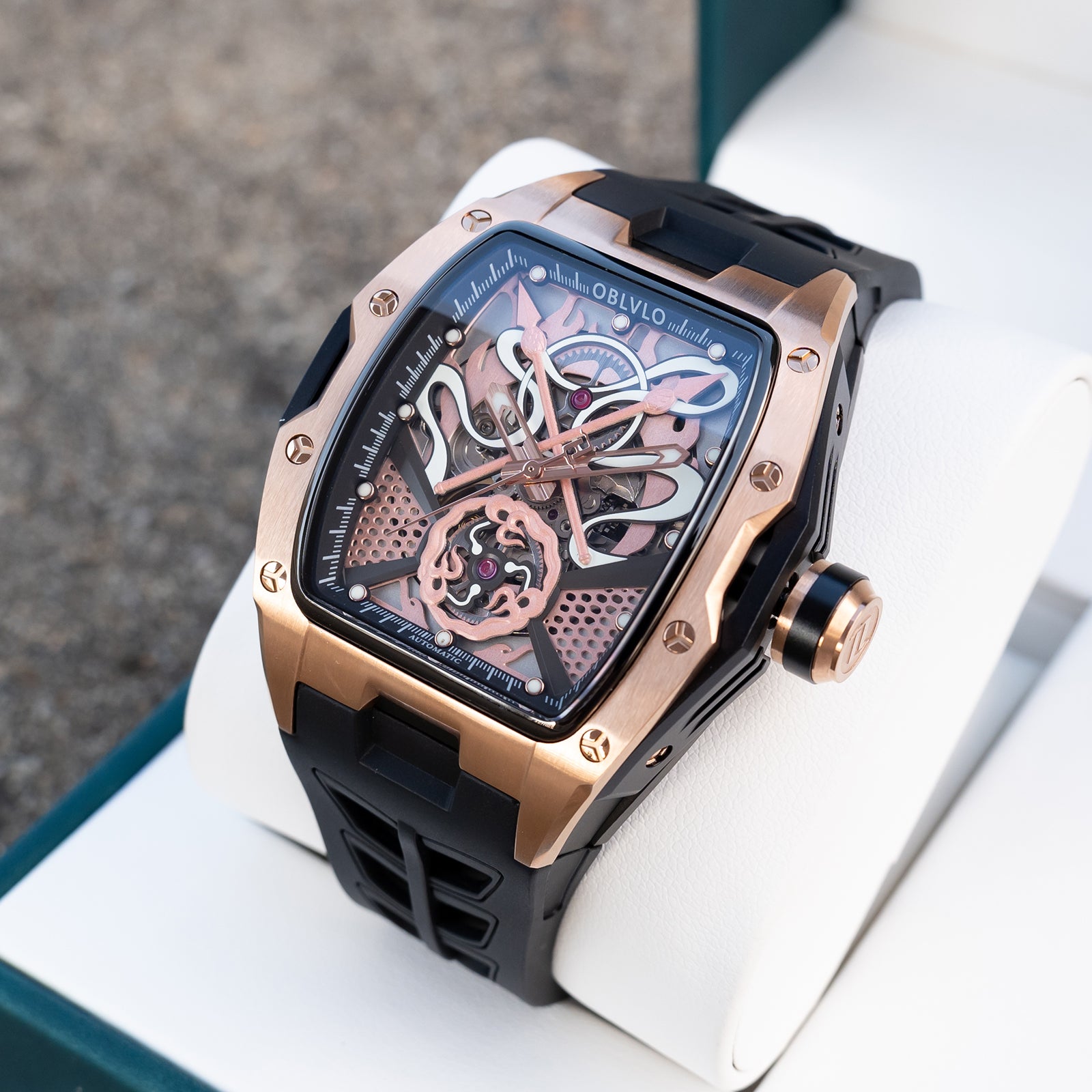 レオナルド OBLVLO ZM-NZ 46MM Rose Gold Case Chinese myth 