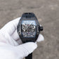 OBLVLO ZM-NZ - Cool All Black Chinese myth "Nezha" 46mm Automatic Mechanical Skeleton Super luminous dial Wristwatch