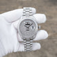 OBLVLO RX-DD-AD - Men's Luxury Full White Crystal Diamonds 40mm Automatic Watch with Date