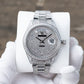 OBLVLO RX-DD-AD - Men's Luxury Full White Crystal Diamonds 40mm Automatic Watch with Date