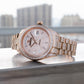 OBLVLO RX-DD-AD Rose Gold Men's Diamond Watch - Luxury 40mm Full White Crystal Dial & Bezel Automatic Watch