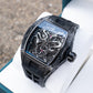 OBLVLO ZM-NZ - Cool All Black Chinese myth "Nezha" 46mm Automatic Mechanical Skeleton Super luminous dial Wristwatch