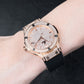 Rose Gold OBLVLO HM-AD Automatic Watch for Men – Full Diamond Case & Dial Luxury Mechanical Wristwatch with Date Window & Black Rubber Strap