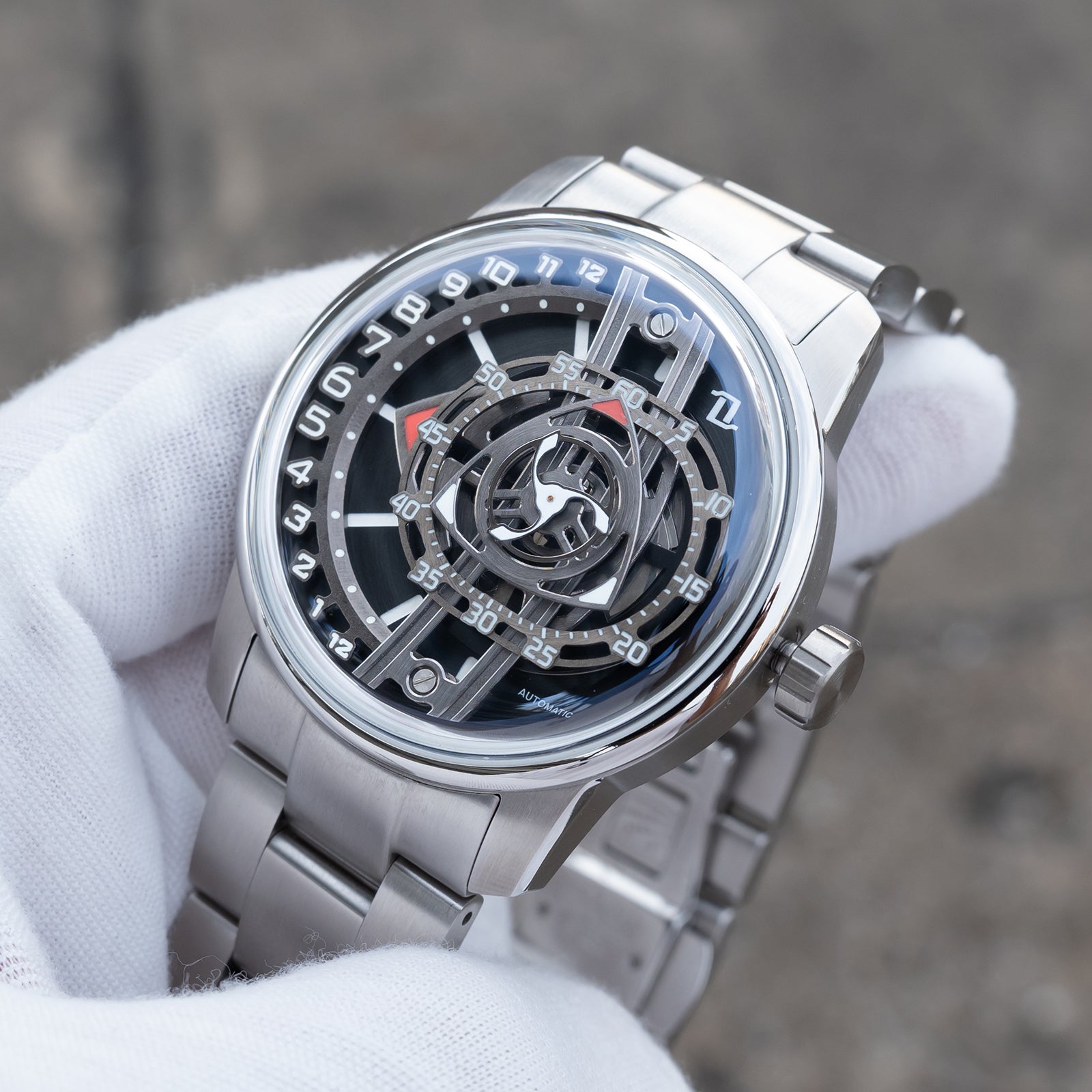 OBLVLO 自動巻き 腕時計 OBLVLO JM ROTOR Series - Mens Unique Skeleton Automatic Watches
