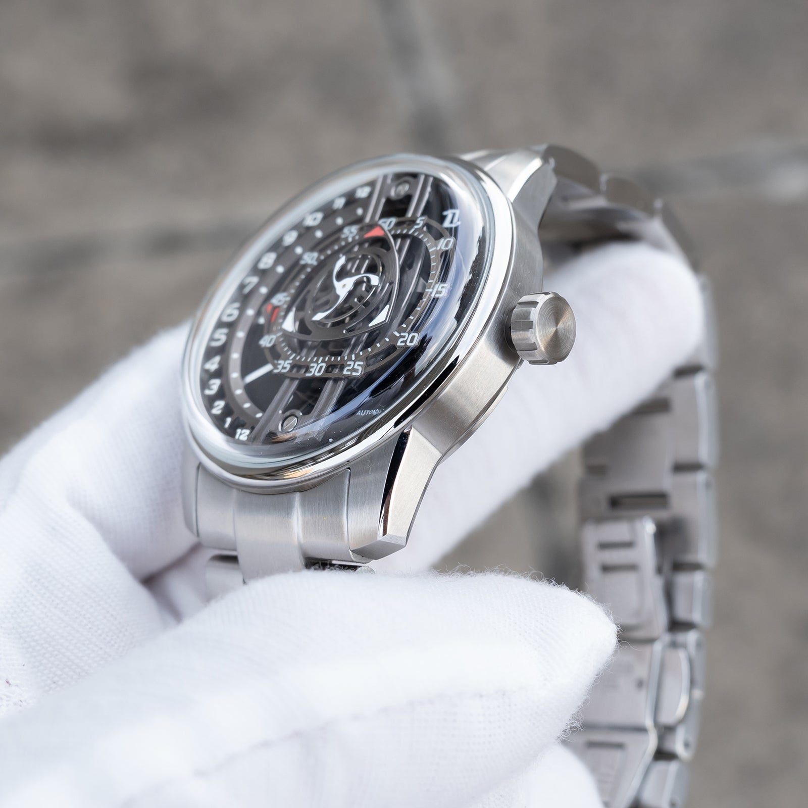 OBLVLO JM ROTOR Series - Mens Unique Skeleton Automatic Watches