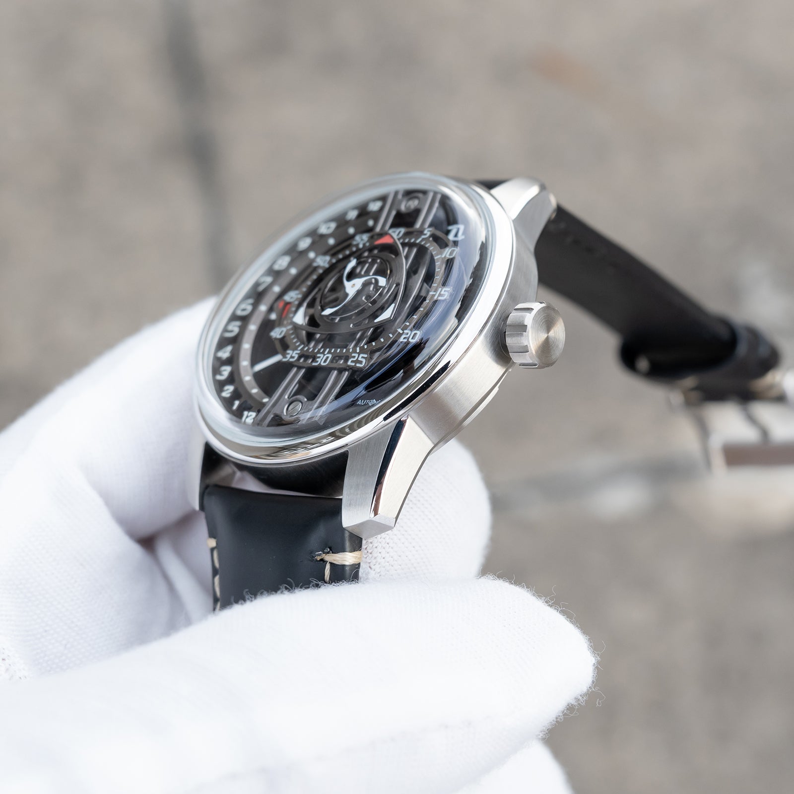 OBLVLO JM ROTOR Series - Mens Unique Skeleton Automatic Watches
