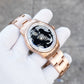 Rose Gold & Black Cold Enamel Dial Automatic Unique Watches For Men - OBLVLO JM-Sailing