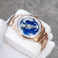 OBLVLO JM-Sailing | Affordable Rose Gold Case & Blue Cold Enamel Dial Automatic Watches For Mens