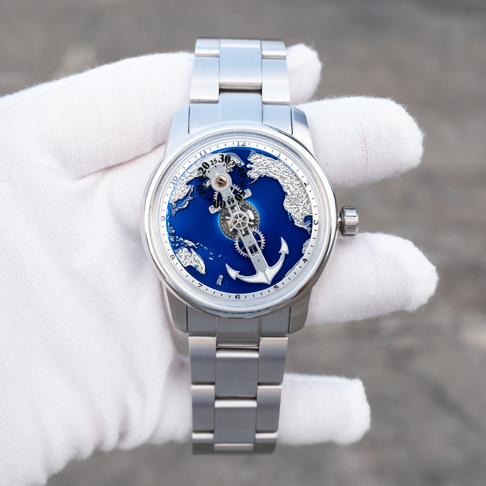 Orologio Meccanico Automatico OBLVLO JM-Eagle Uomo – Vetro Zaffiro, Quadrato Trasparente, Luminova, Impermeabile 5 ATM