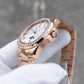OBLVLO FM-SL-DD-D Rose Gold 39mm Square & White Dial Automatic Moonphase Business Wrist Watches