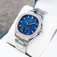 39mm OBLVLO FM-SL-DD-D 39mm Blue Dial Men's Automatic Business Watch with Crystal Diamond Bezel