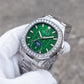 OBLVLO FM-SL-DD-D Affordable Luxury 39mm Green Dial Automatic Moon Phase Watch for Men