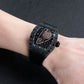 OBLVLO XM-NSK Black Carbon Fiber Watch - Luxury 50M Waterproof Tonneau Automatic Skeleton Watch