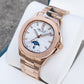 OBLVLO FM-SL-DD-D Rose Gold 39mm Square & White Dial Automatic Moonphase Business Wrist Watches