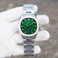 OBLVLO FM-SL-DD-D Affordable Luxury 39mm Green Dial Automatic Moon Phase Watch for Men