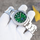 OBLVLO FM-SL-DD-D Affordable Luxury 39mm Green Dial Automatic Moon Phase Watch for Men