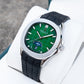 OBLVLO FM-SL-DD-D Affordable Luxury 39mm Green Dial Automatic Moon Phase Watch for Men