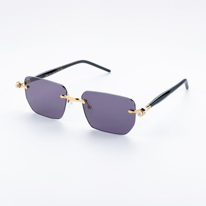 OBLVLO OBL-801-G: Unisex Luxury Retro Purple Mirror 400 UV Protection Business Sunglasses For Mens & Womens