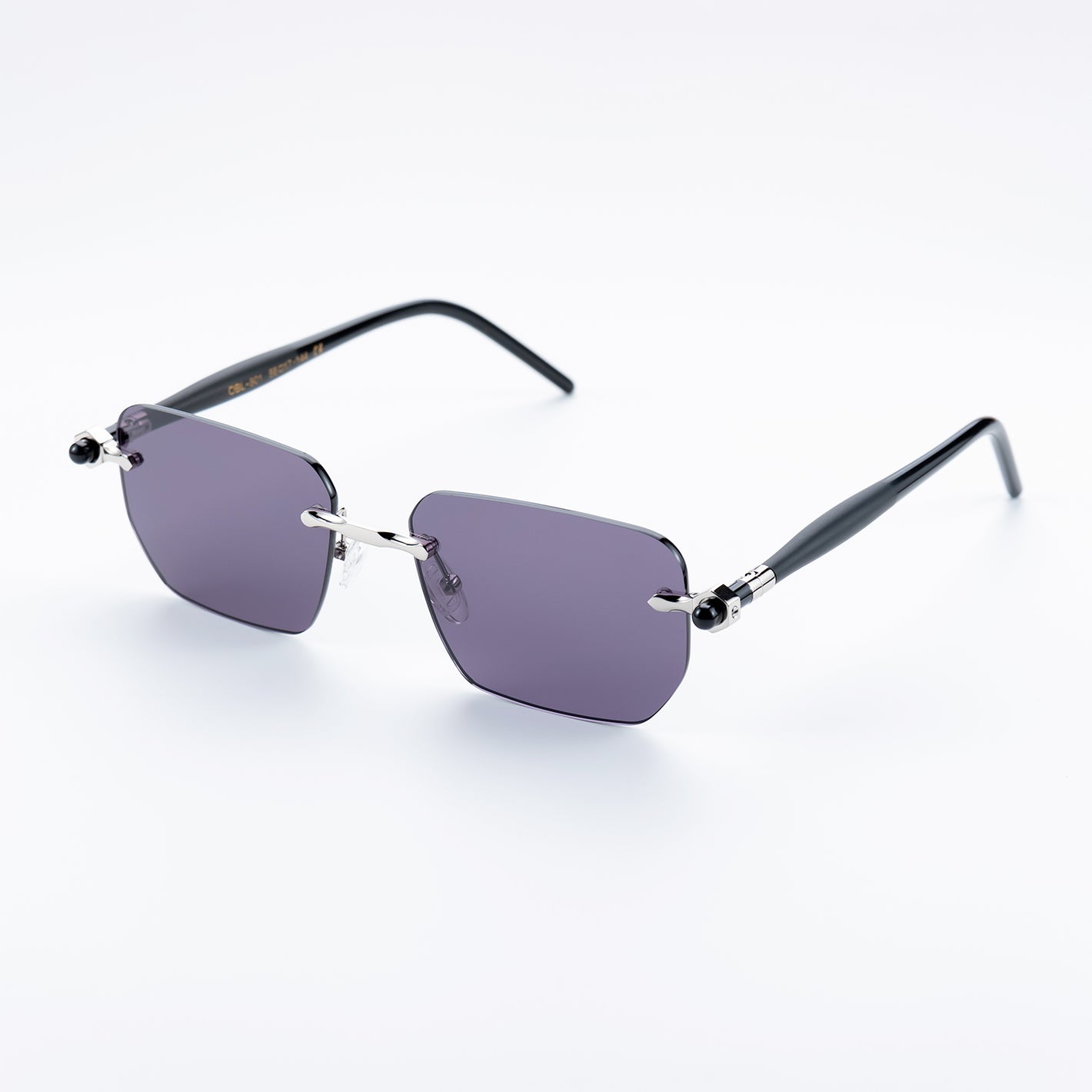 OBLVLO OBL-801-S: Luxury Retro Rectangle Purple Lenses Sunglasses For Mens & Womens, 400 UV Protection