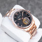 OBLVLO JM-TB: Affordable Luxury Rose Gold Tourbillon Dress Watch for Men